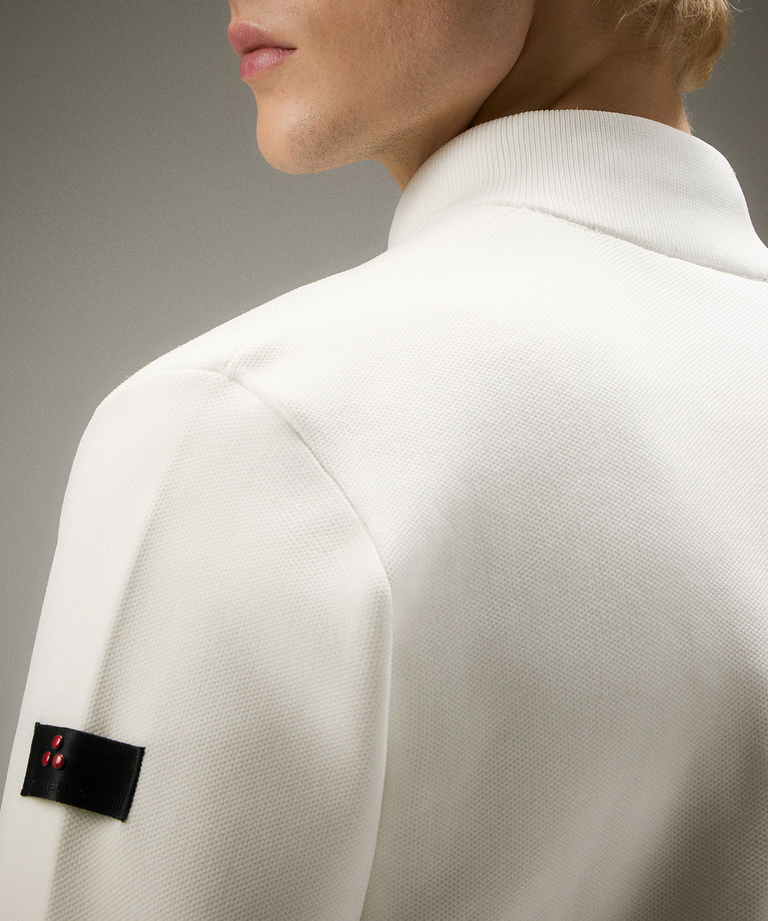 Performance sweatshirt with heat seals