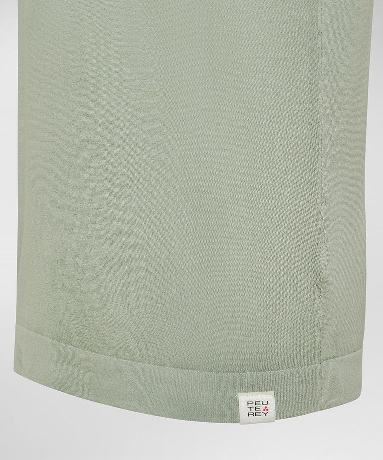 Klassisches Poloshirt aus Baumwolltrikot, stückgefärbt
