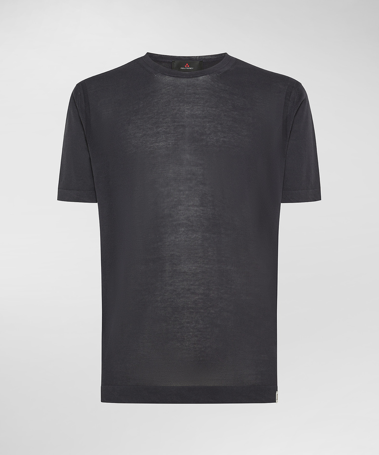 Garment-dyed cotton knit t-shirt - Men | Peuterey
