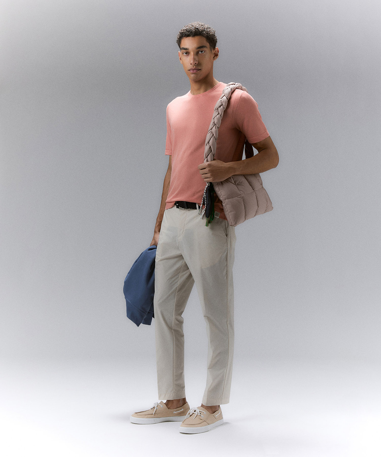 Garment-dyed cotton knit t-shirt - Clothing & accessories | Peuterey