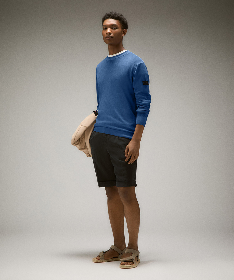 Garment-dyed cotton knit sweater - Everyday apparel | Peuterey