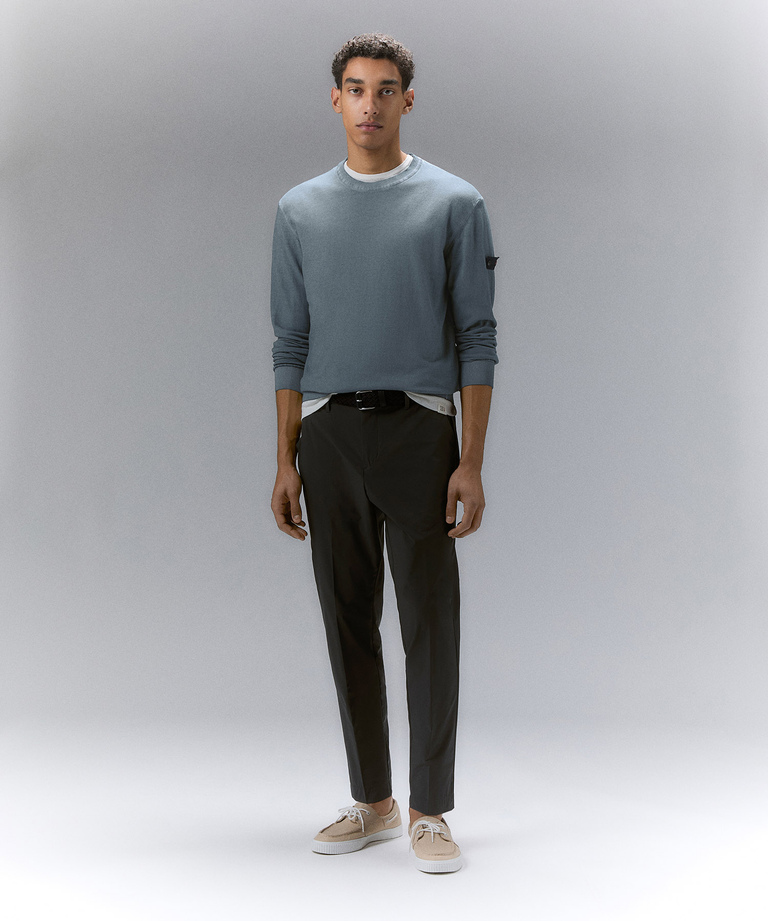 Garment-dyed cotton knit sweater - Clothing & accessories | Peuterey