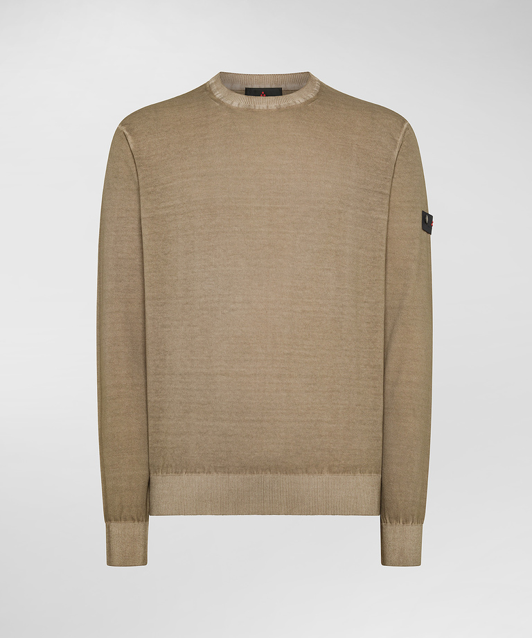 Maglia in tricot di cotone tinto capo - Maglie | Peuterey