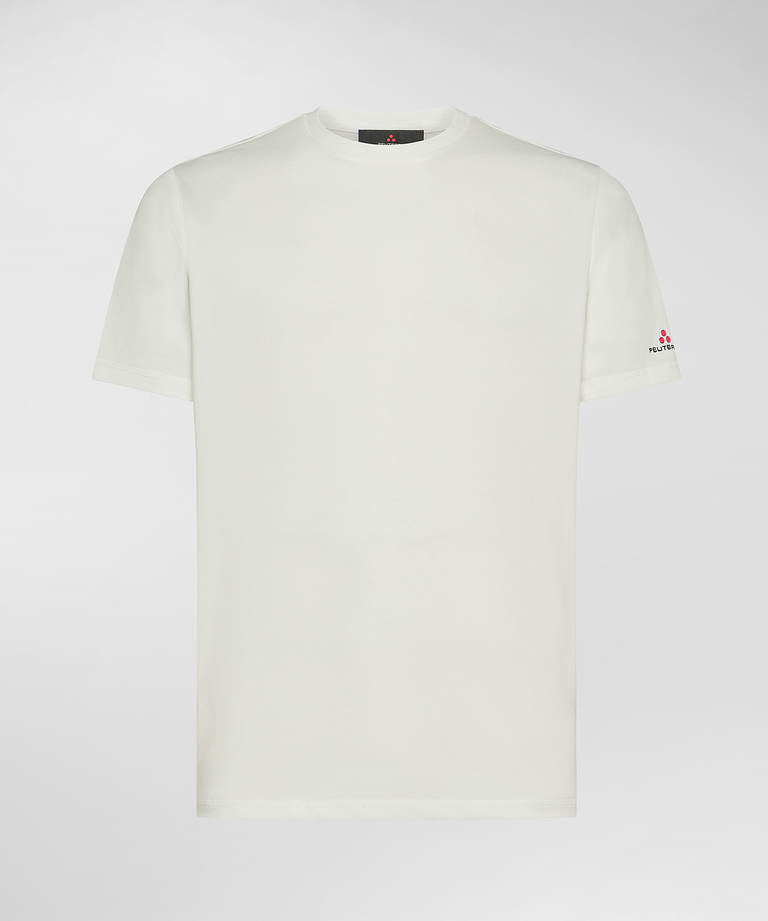 Stretch cotton and silk pique t-shirt - T-shirt and Polo | Peuterey