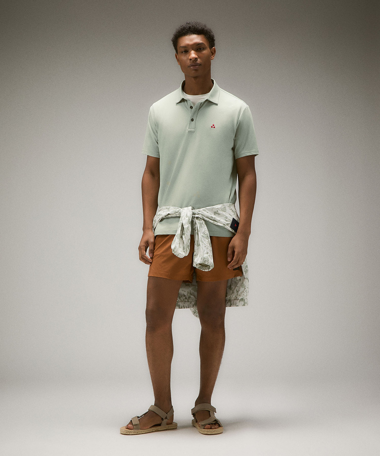 Stretch cotton pique polo shirt - T-shirt and Polo | Peuterey