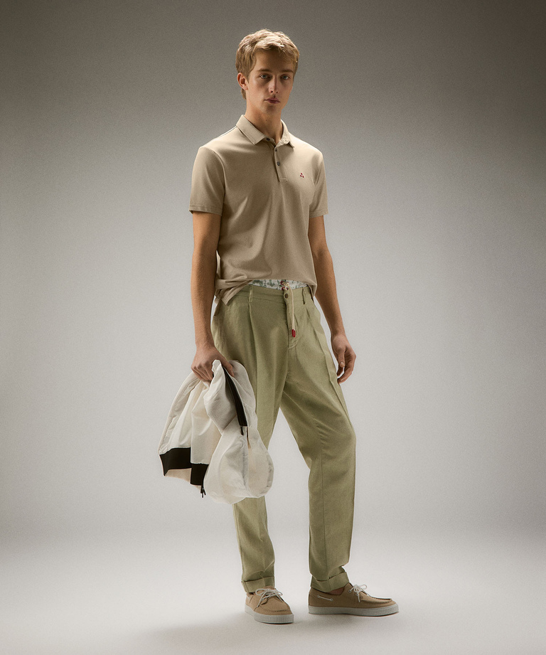 Stretch cotton pique polo shirt - Clothing & accessories | Peuterey