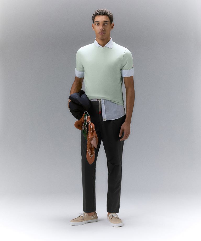 Stretch cotton t-shirt with printed logo - Men | Peuterey