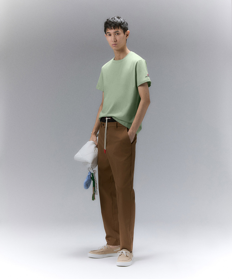 Stretch cotton t-shirt with printed logo - Men | Peuterey