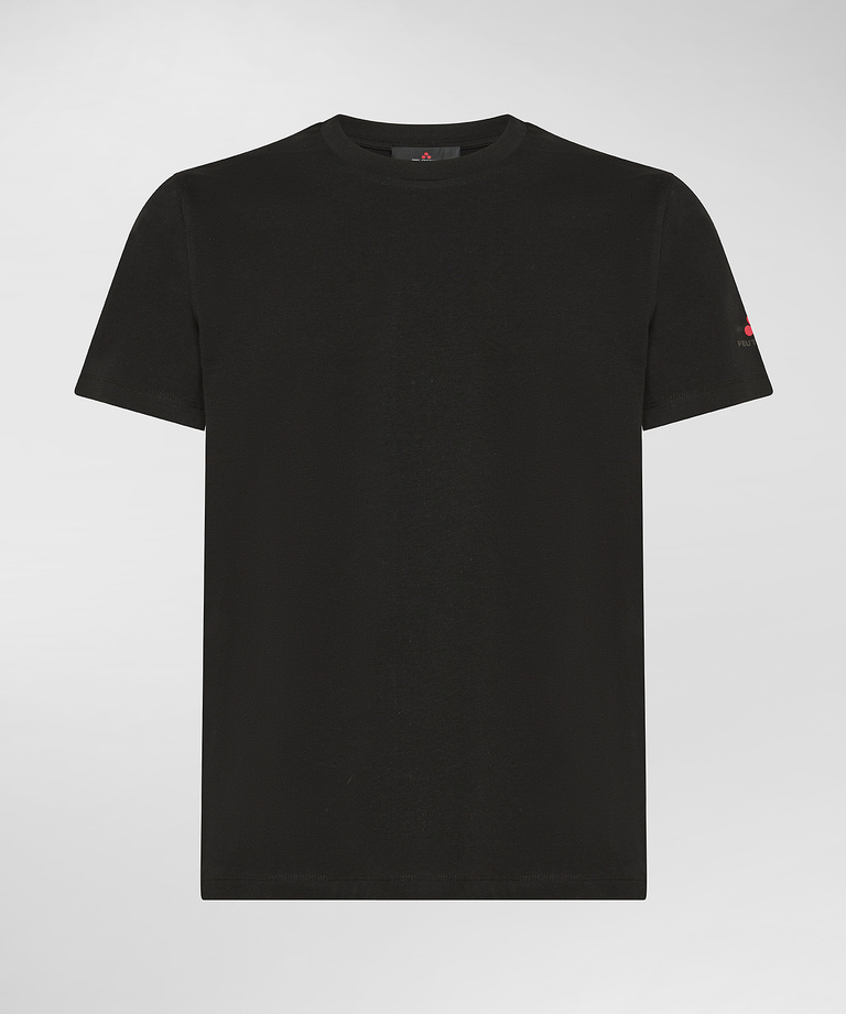 T-Shirt aus Baumwoll-Stretch mit Logodruck - T-shirts und Poloshirts | Peuterey