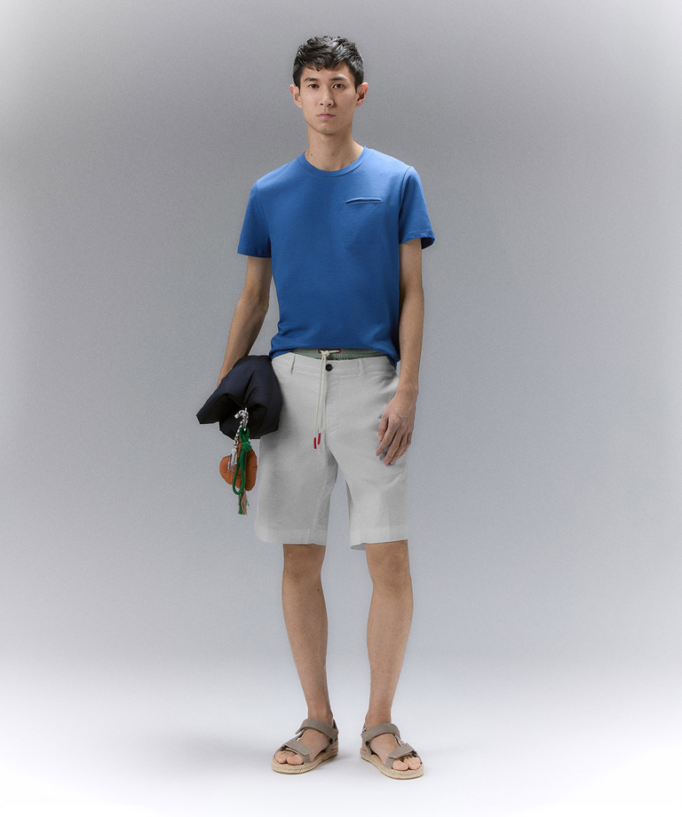 Slub cotton t-shirt with chest pocket - Men | Peuterey