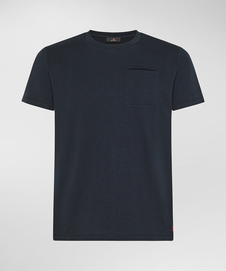 Slub cotton t-shirt with chest pocket - T-shirt and Polo | Peuterey
