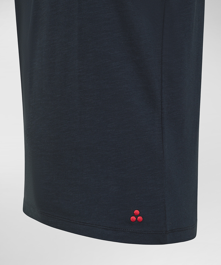 Slub cotton t-shirt with chest pocket