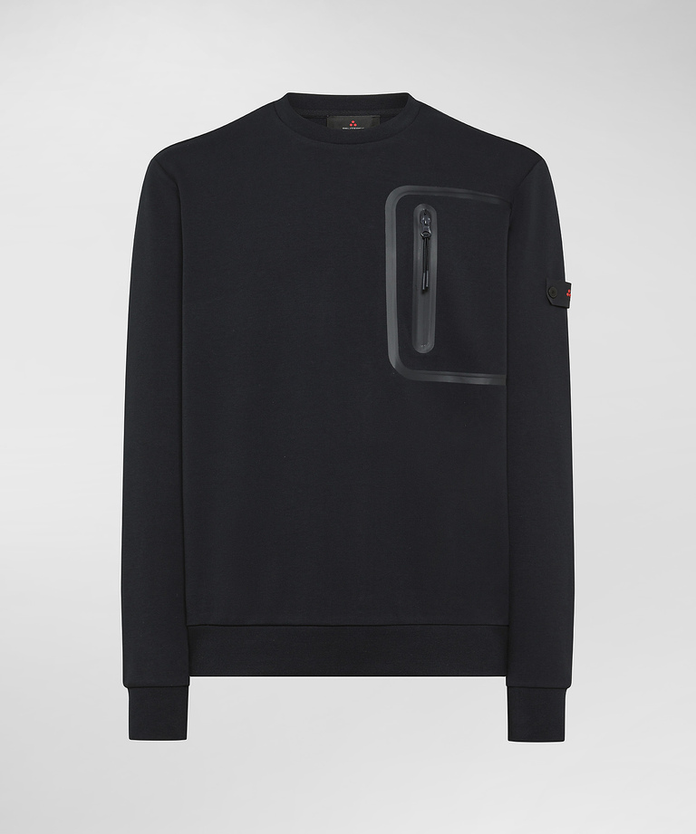 Crewneck sweatshirt with breast pocket and piping - Everyday apparel | Peuterey