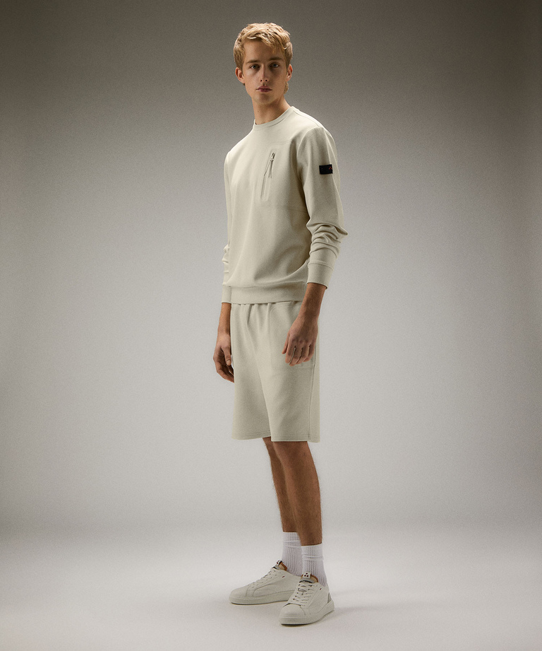 Sweatshirt mit Rundhalsausschnitt, Brusttasche und Tape-Details - Sweatshirt | Peuterey