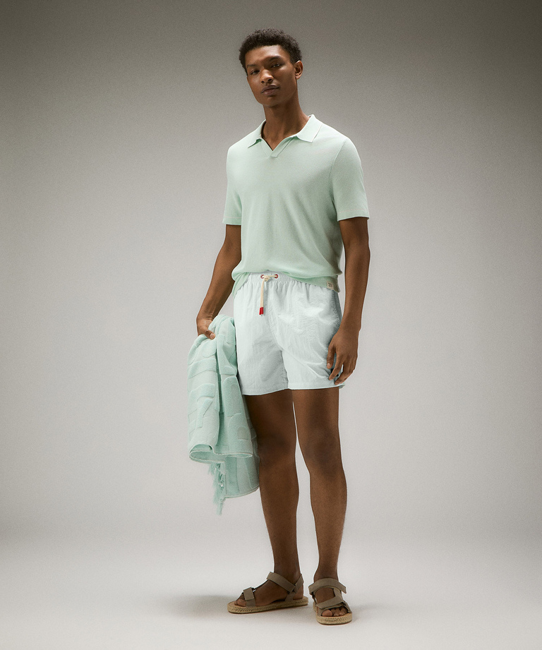 Crinkle effect board shorts - Beachwear | Peuterey