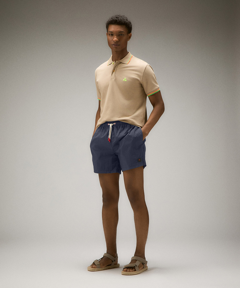 Crinkle effect board shorts - Beachwear | Peuterey