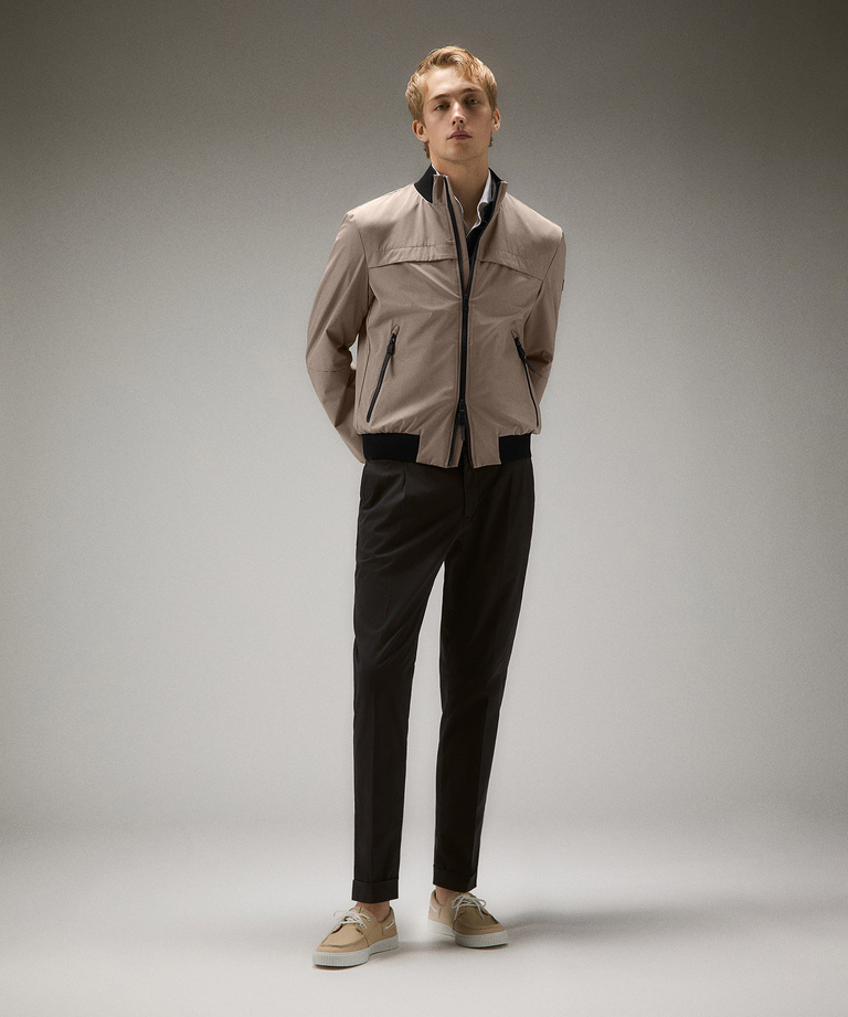 Stretch bomber jacket with contrasting details - Bomber jackets | Peuterey
