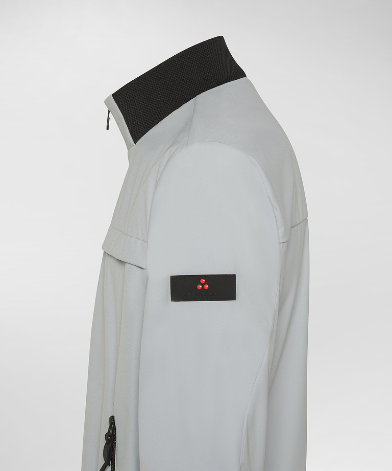 Stretch bomber jacket with contrasting details