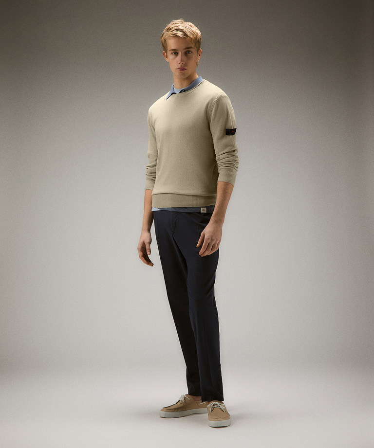 Cotton knit crew-neck sweater - Clothing & accessories | Peuterey