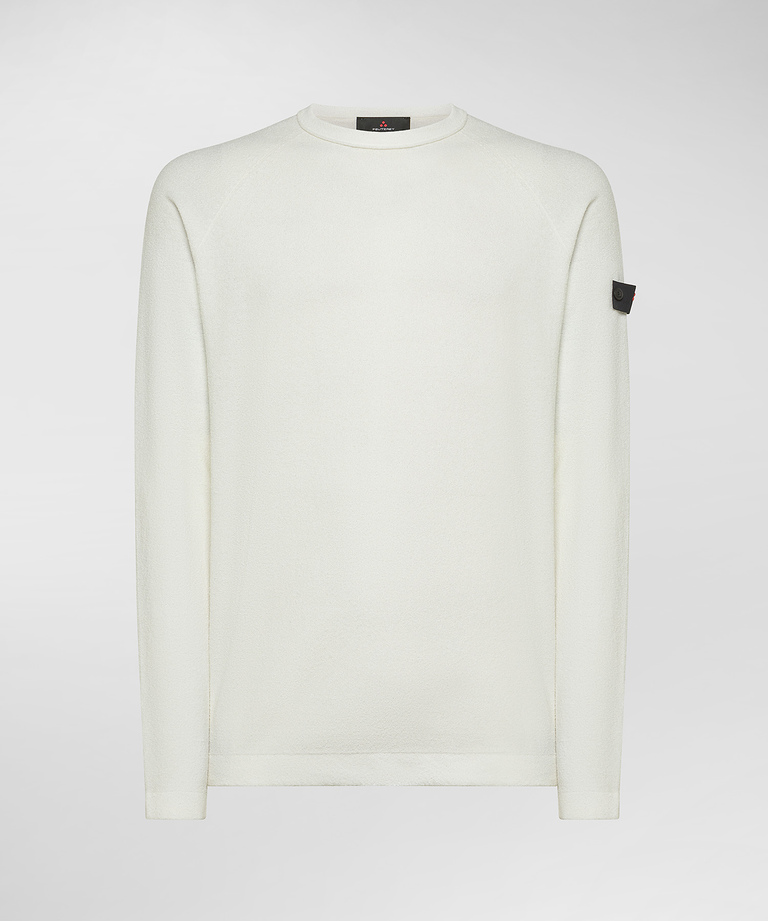 Langärmeliger Pullover aus Trikot mit Frottee-Effekt - Pullover | Peuterey