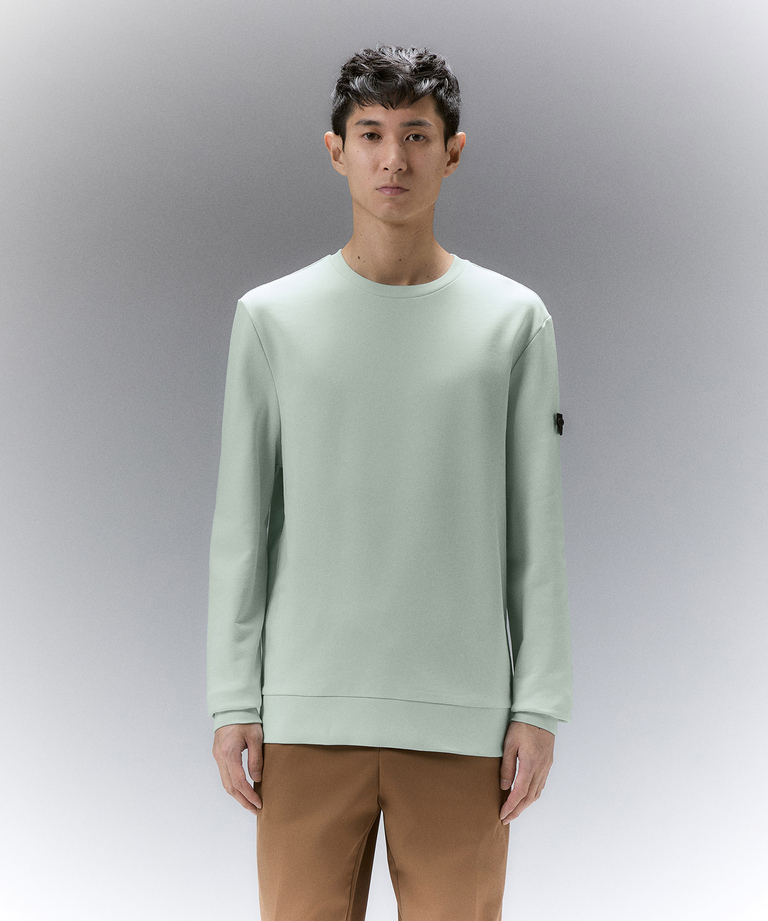 Felpa girocollo in 100% cotone