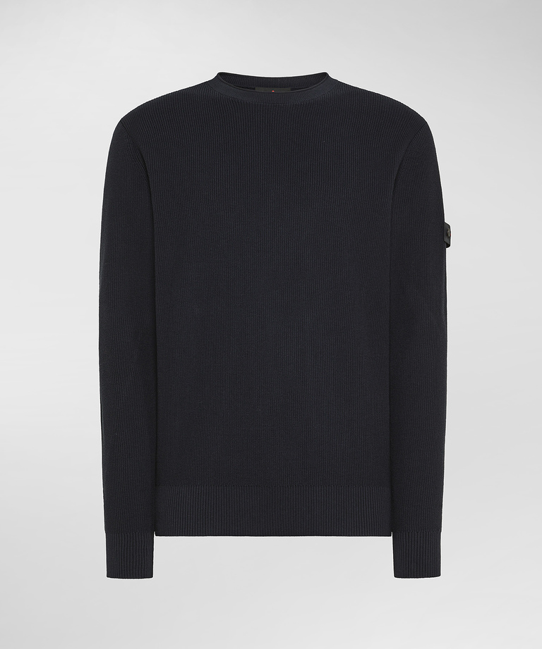 Pullover aus Baumwolltrikot in Patentmuster-Verarbeitung - Pullover | Peuterey
