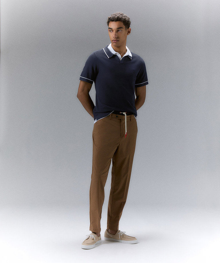 100% cotton pique knit polo shirt - Clothing & accessories | Peuterey