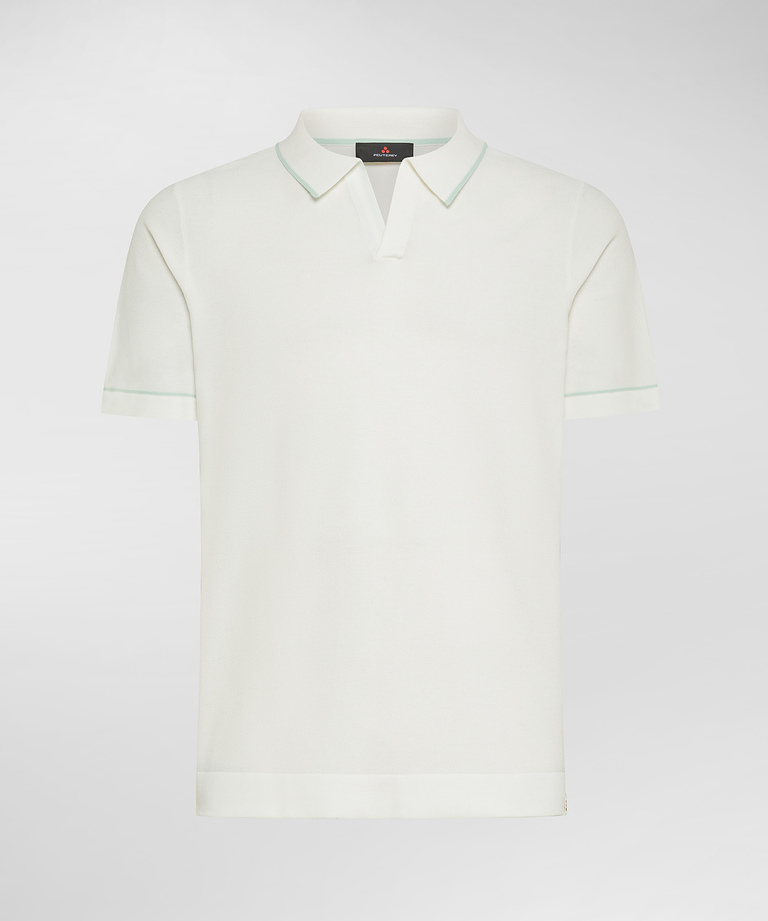 100% cotton pique knit polo shirt - T-shirt and Polo | Peuterey