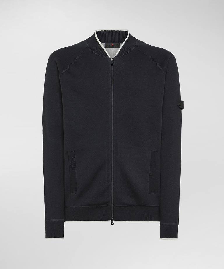 Sweater mit Plüsch-Effekt und durchgehendem Reißverschluss - Sweatshirt | Peuterey
