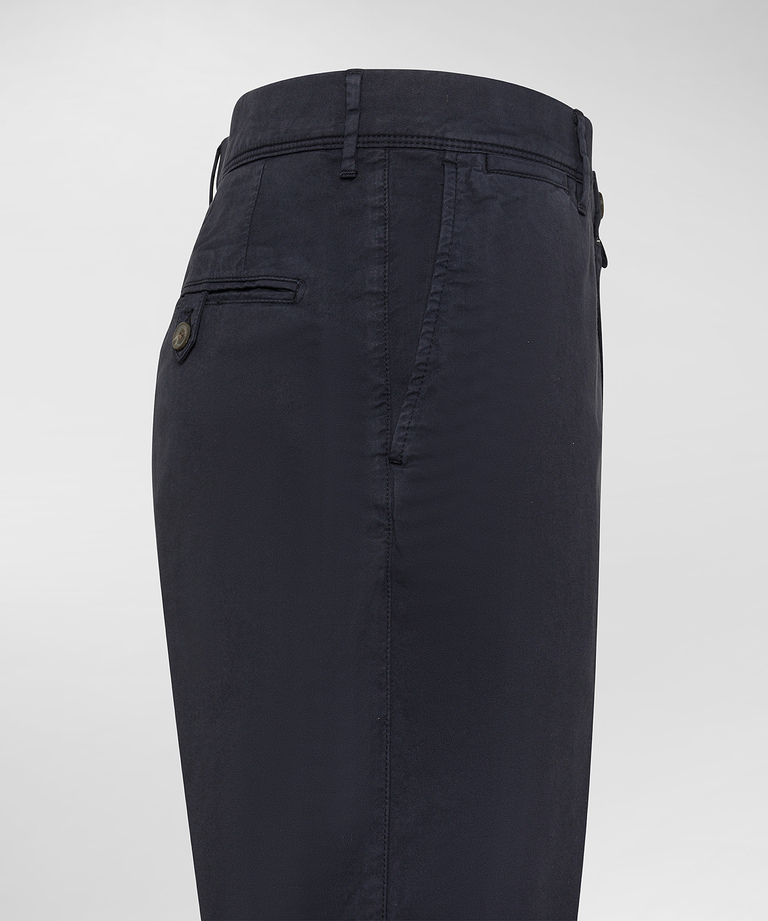 Stretch pima cotton gabardine trousers