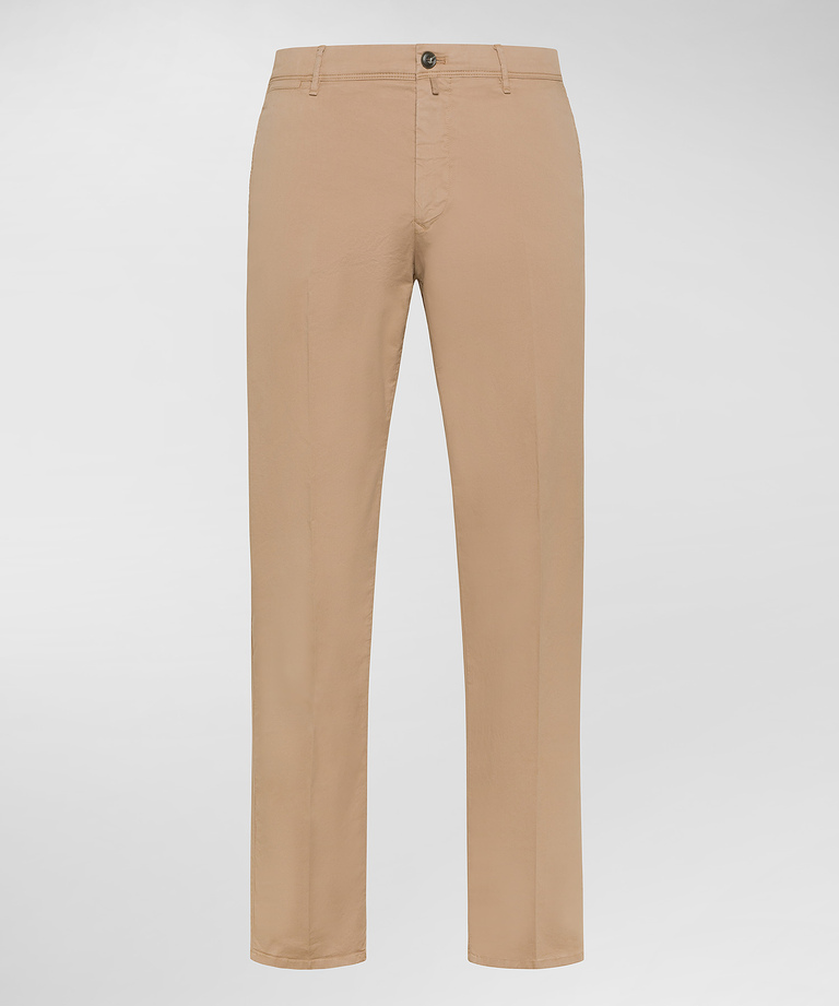 Stretch pima cotton gabardine trousers - Trousers & Shorts | Peuterey