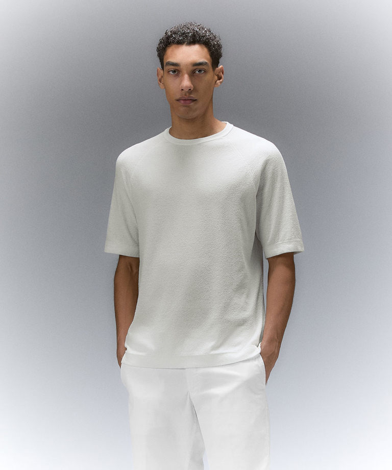 T-Shirt mit Frottee-Effekt