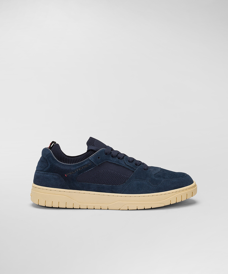 Suede and technical jersey sneakers - Leather Sneakers & loafers | Peuterey