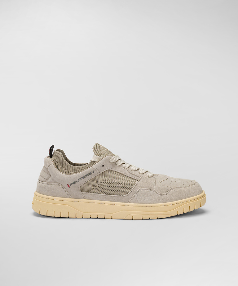 Suede and technical jersey sneakers - Leather Sneakers & loafers | Peuterey