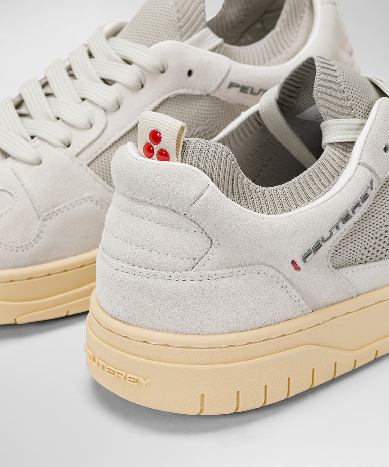 Sneakers in suede e maglina tecnica