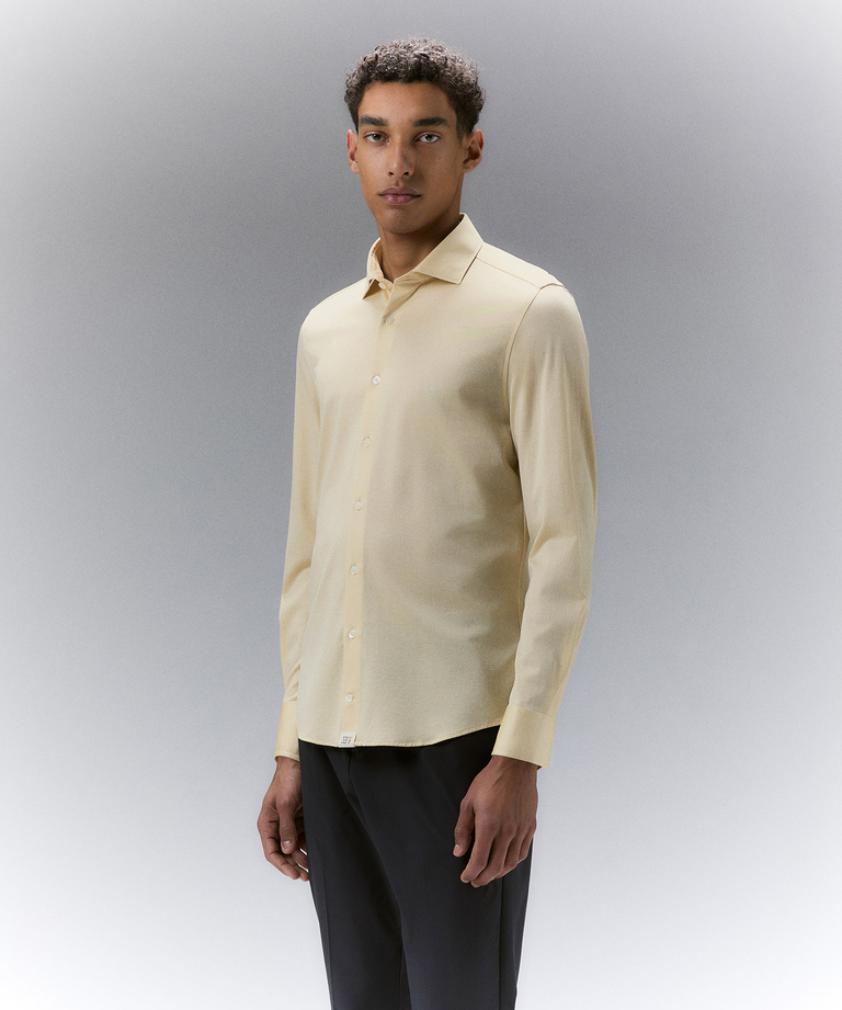 Mercerized cotton pique shirt