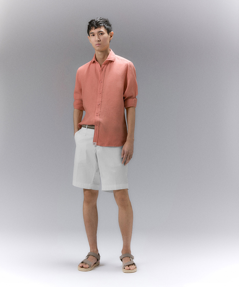 Garment-dyed linen shirt - Shirts | Peuterey