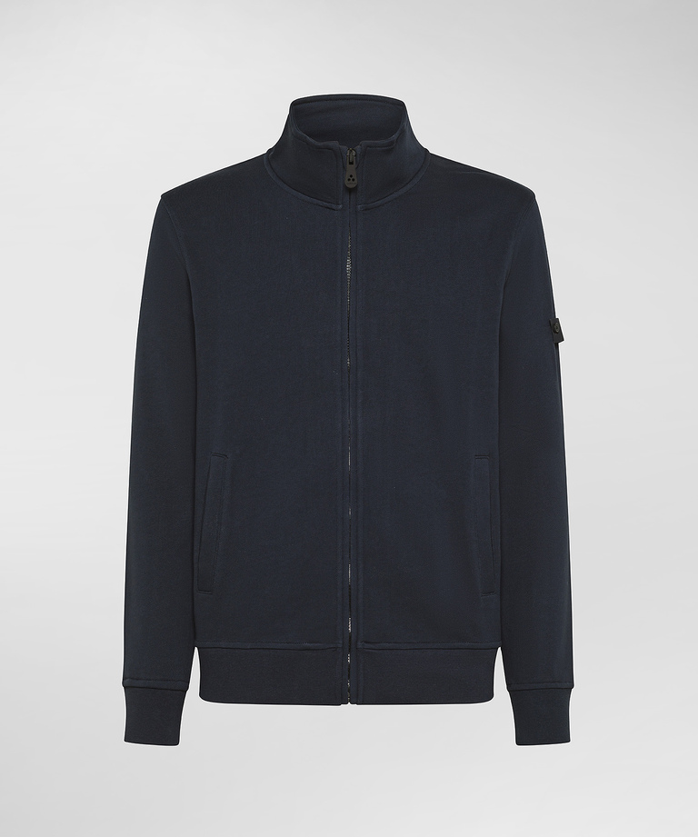 Sweatshirt with stand-up collar and full zip - Bestsellers | Peuterey