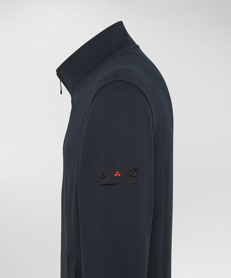 Sweatshirt mit Stehkragen und durchgehendem Reißverschluss