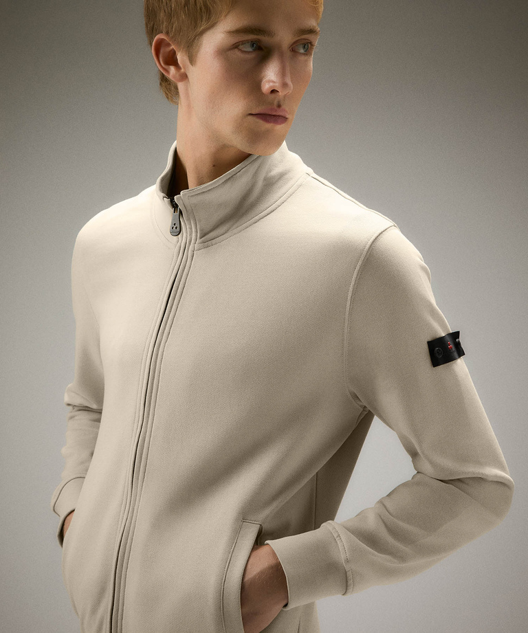 Sweatshirt mit Stehkragen und durchgehendem Reißverschluss
