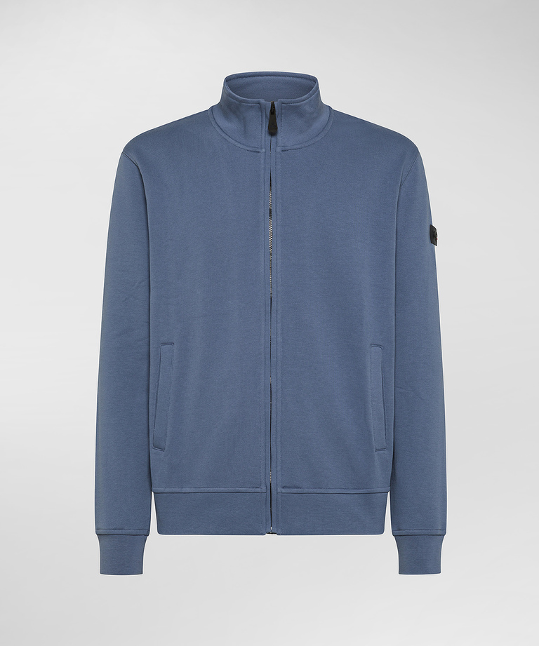 Sweatshirt mit Stehkragen und durchgehendem Reißverschluss - Sweatshirt | Peuterey