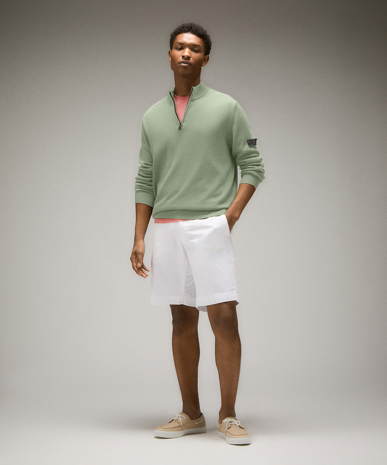 Soft-touch cotton knit sweater - Sweaters | Peuterey
