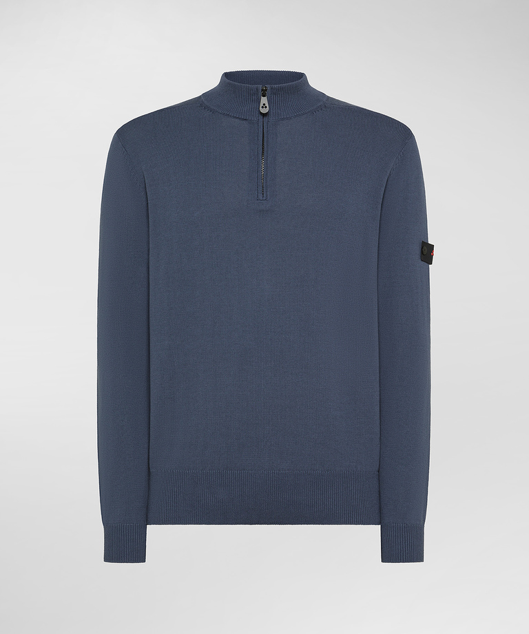 Soft-touch cotton knit sweater - Sweaters | Peuterey