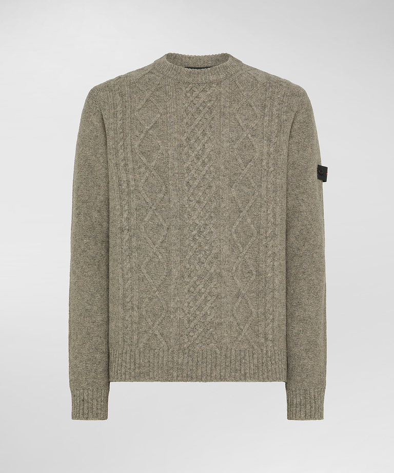 Shetland wool cable-knit jumper - Men's Preview | Peuterey
