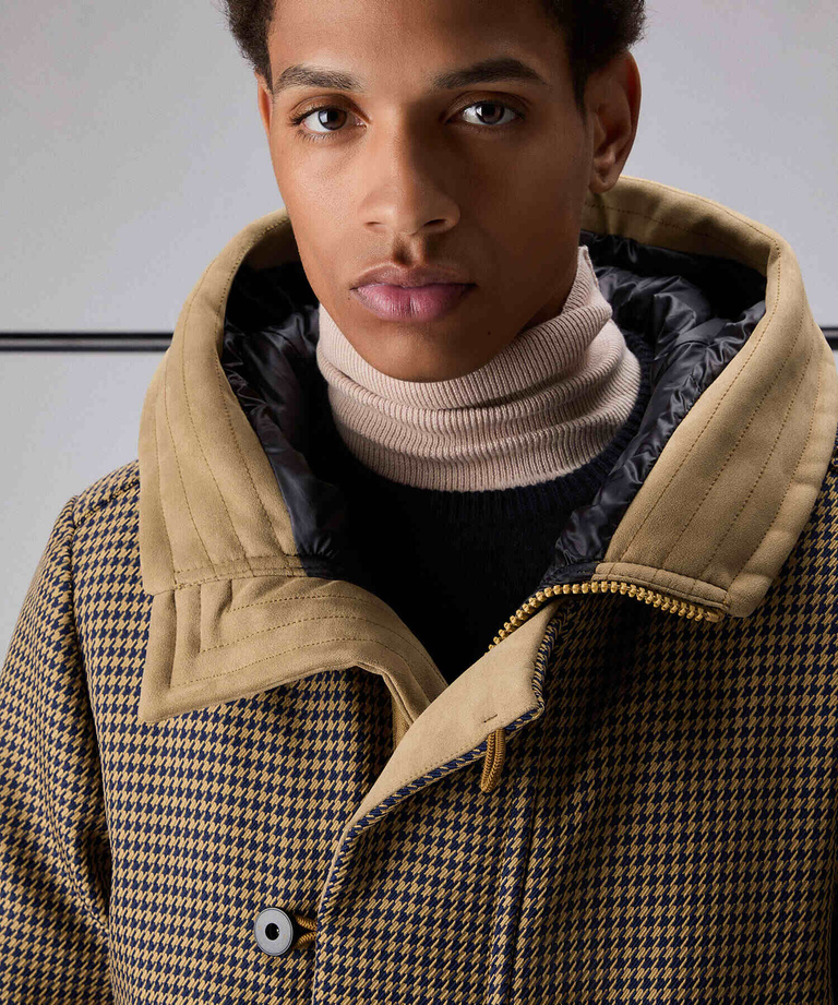 Houndstooth parka
