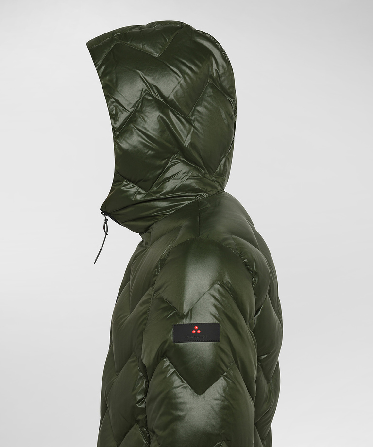 Chevron quilting down jacket