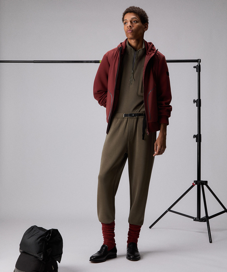 Hybrid padded sweatshirt in double fabric - Men's Preview | Peuterey