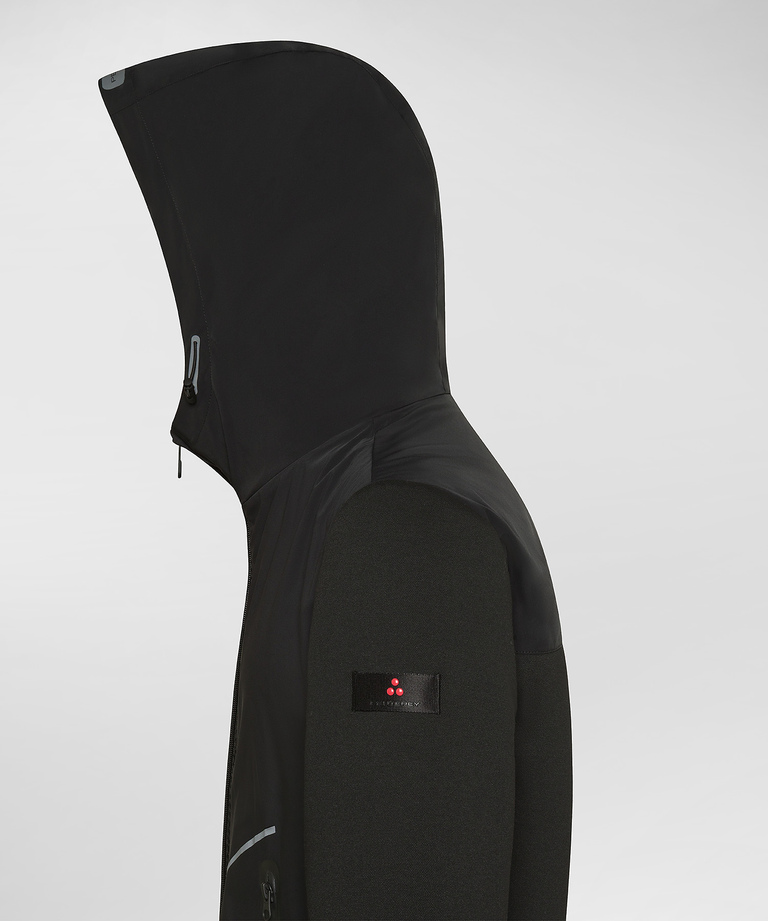 Hybrid padded sweatshirt in double fabric