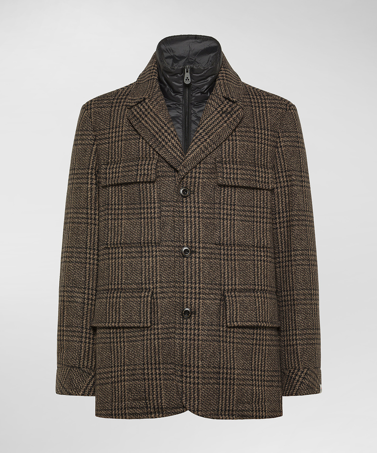 Chequered cloth blazer with detachable vest - Men's Preview | Peuterey