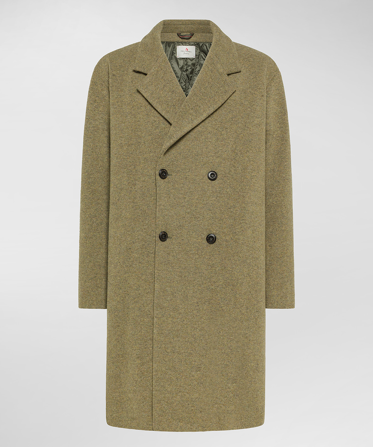 Cappotto doppiopetto in misto lana cardata - Cappotti | Peuterey
